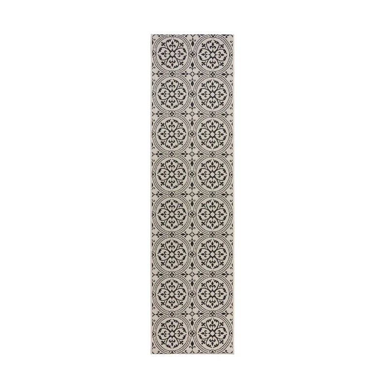Outdoor Läufer - Varano Casablanca Schwarz Weiss