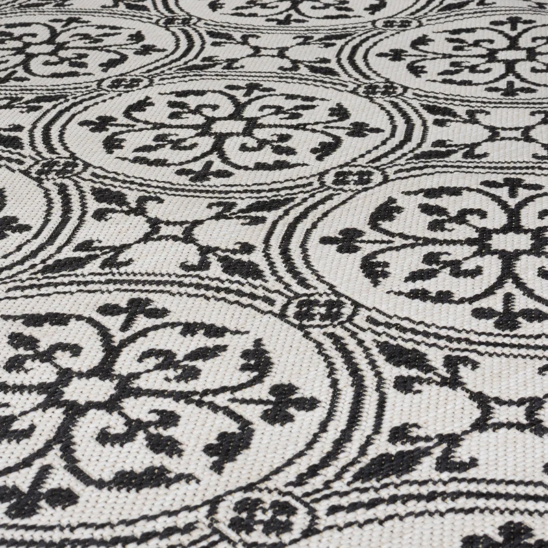 Outdoor Läufer - Varano Casablanca Schwarz Weiss