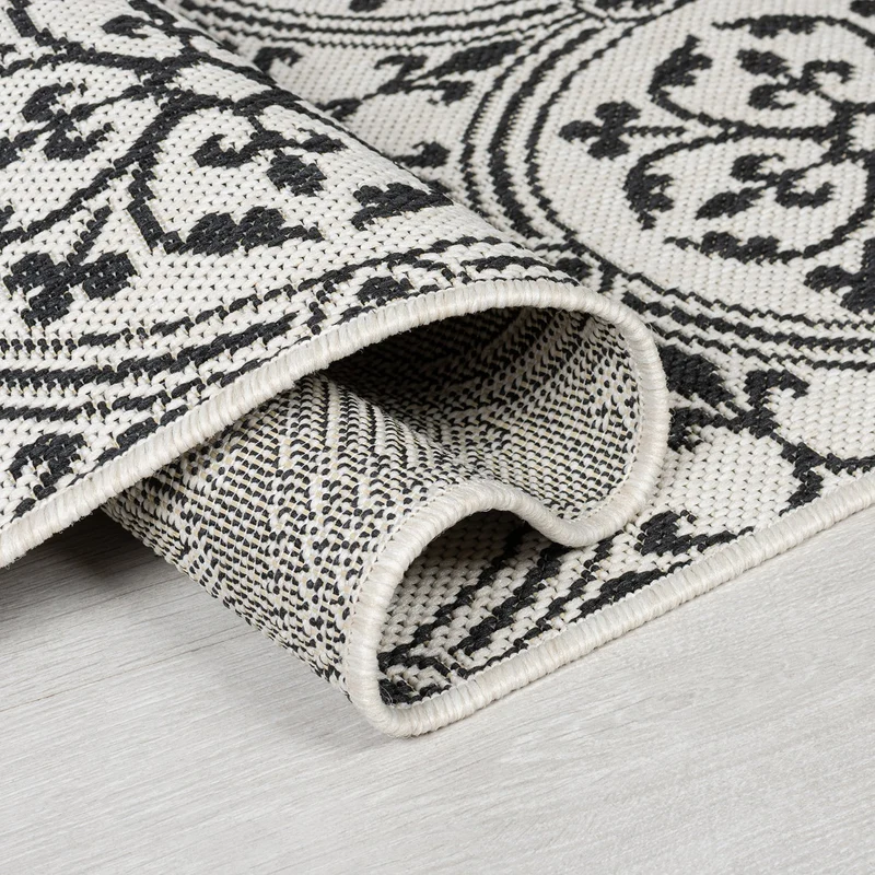 Outdoor Läufer - Varano Casablanca Schwarz Weiss