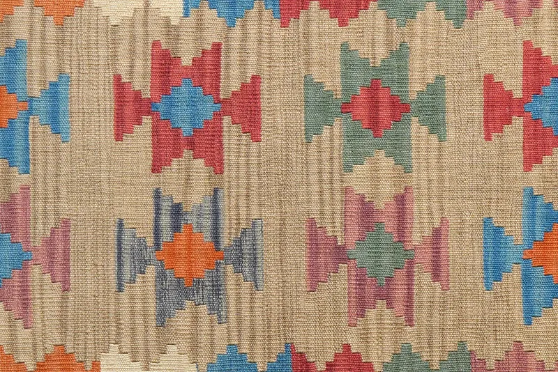 Kelim Gashgai · Handgewebt – Beige, 147x104 cm