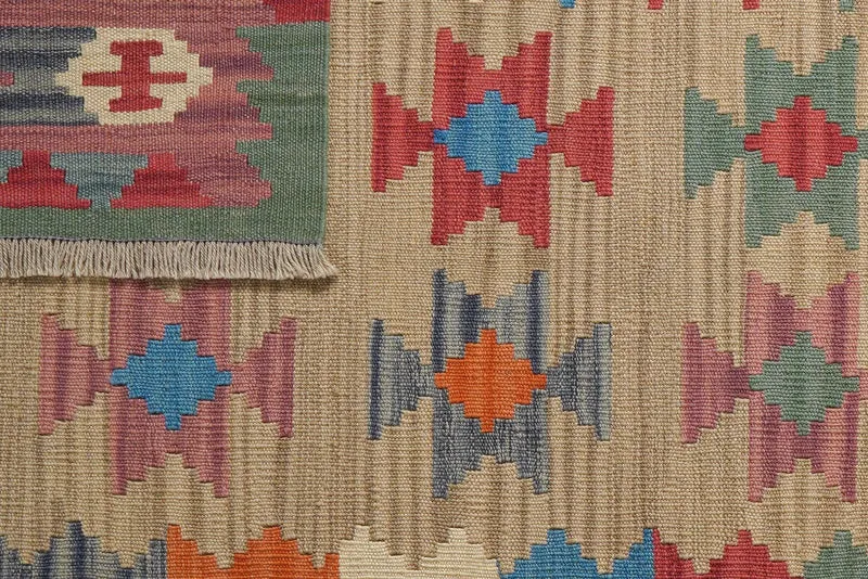 Kelim Gashgai · Handgewebt – Beige, 147x104 cm