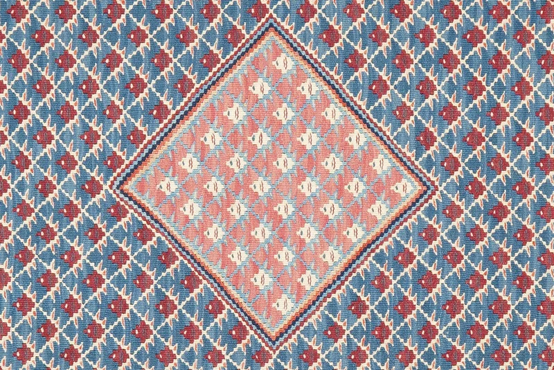 Kelim Senneh · Handgewebt – Blau, 149x107 cm