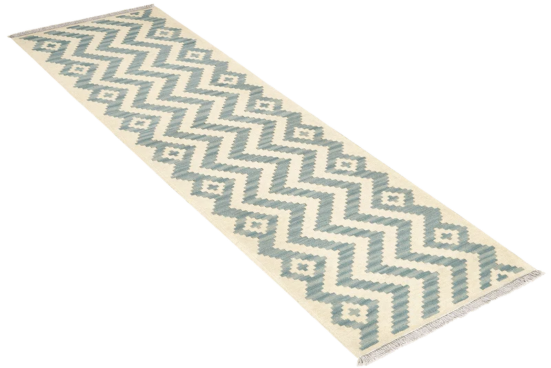 Kelim Gashgai · Handgewebt – Beige, 195x62 cm
