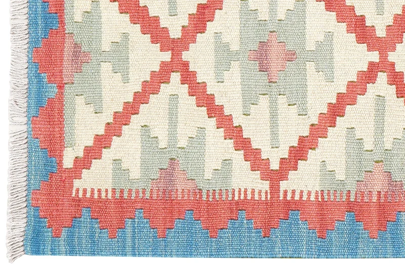 Kelim Gashgai · Handgewebt – Rot, 193x60 cm
