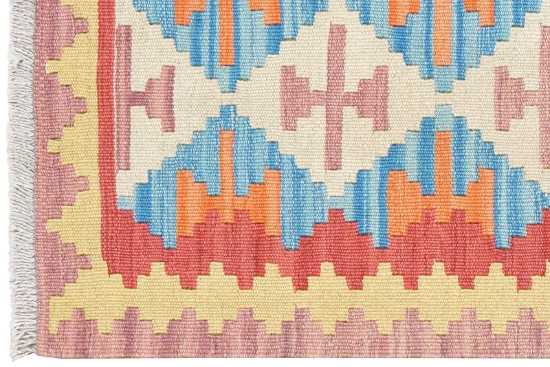 Kelim Gashgai · Handgewebt – Blau, 187x58 cm