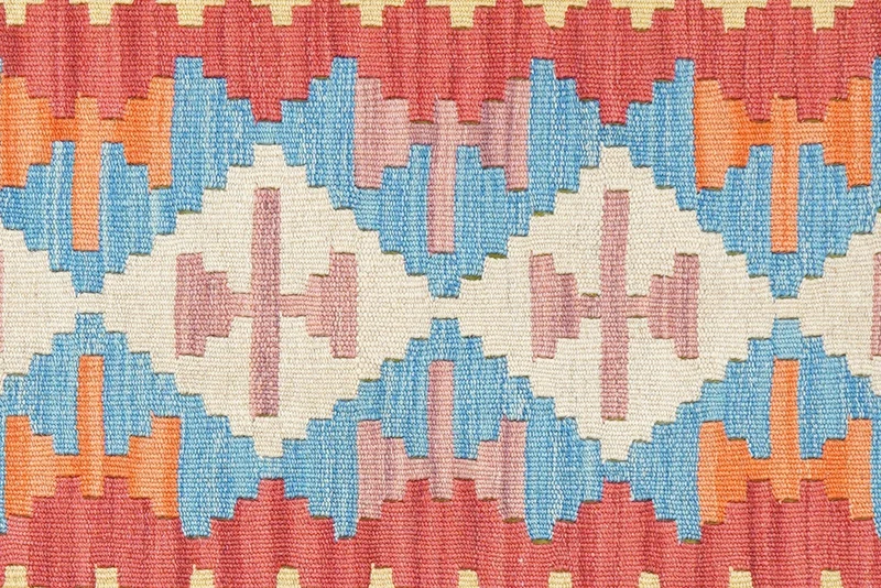 Kelim Gashgai · Handgewebt – Blau, 187x58 cm