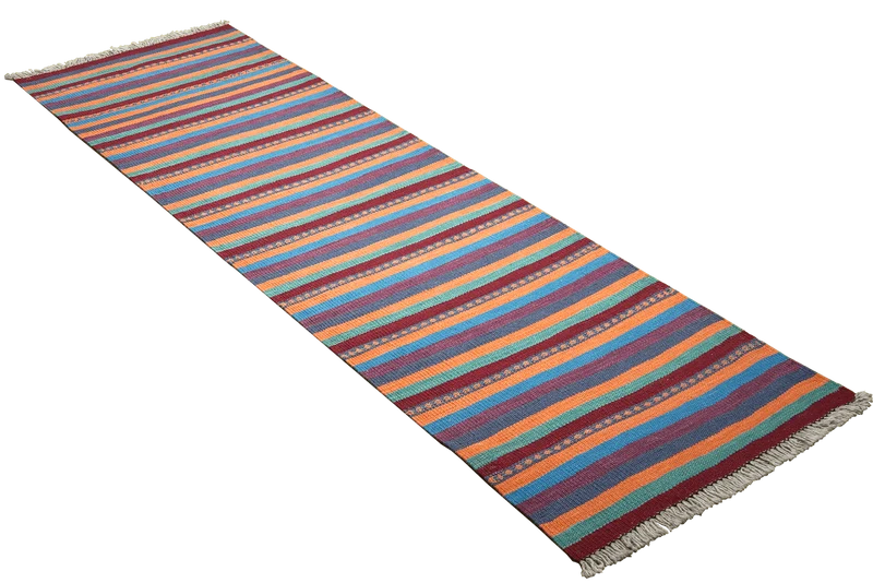 Kelim Gashgai · Handgewebt – Bunt, 197x60 cm