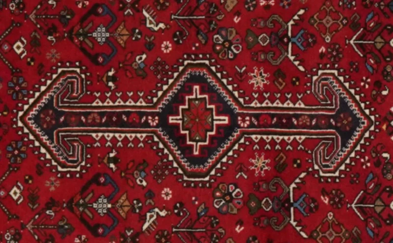 Nasrabad · Handgeknüpft – Rot, 400x81 cm