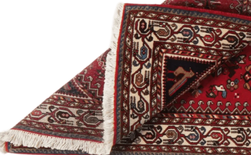 Nasrabad · Handgeknüpft – Rot, 400x81 cm