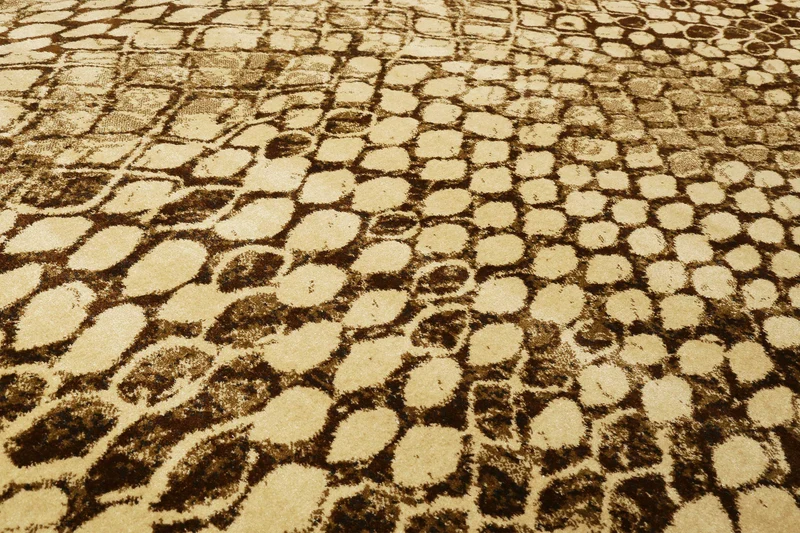 Teppich Beige Braun Kurzflor "Snake" WECONhome