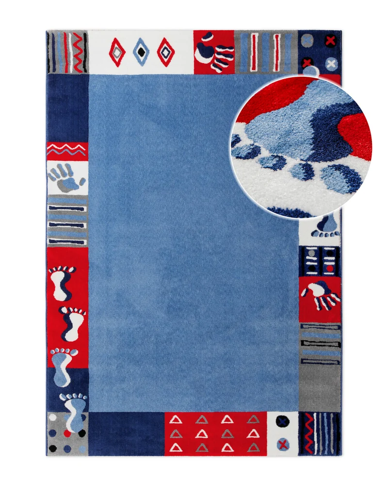 Kinderteppich Blau "Hand&Feet" WECONhome
