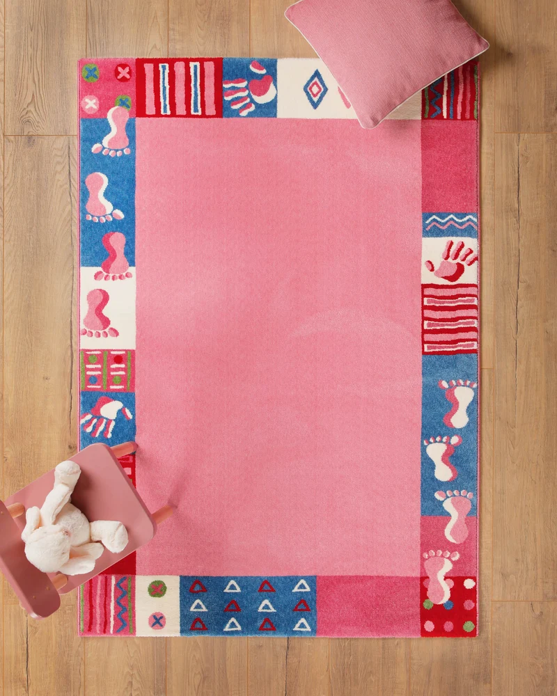 Kinderteppich Rosa Pink "Hand&Feet" WECONhome