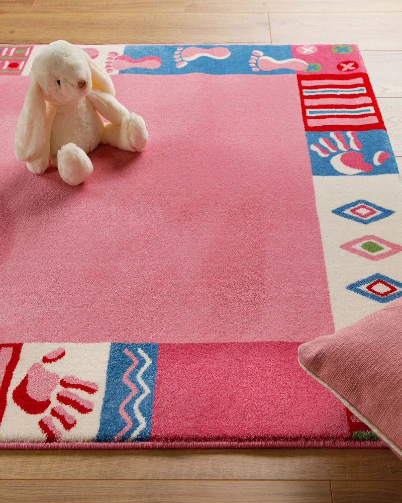 Kinderteppich Rosa Pink "Hand&Feet" WECONhome