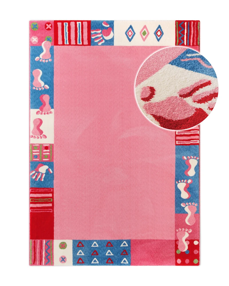 Kinderteppich Rosa Pink "Hand&Feet" WECONhome