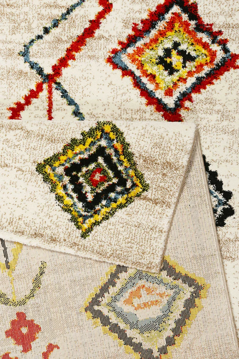 Teppich Beige Bunt Kurzflor "Medina & Colorful Marrakesh" WECONhome