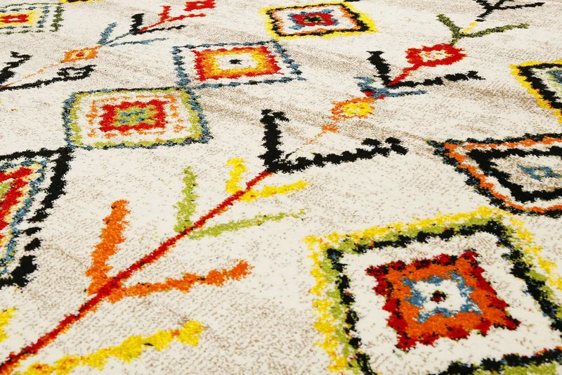 Teppich Beige Bunt Kurzflor "Medina & Colorful Marrakesh" WECONhome