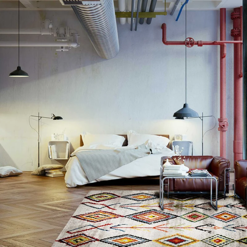 Teppich Beige Bunt Kurzflor "Medina & Colorful Marrakesh" WECONhome