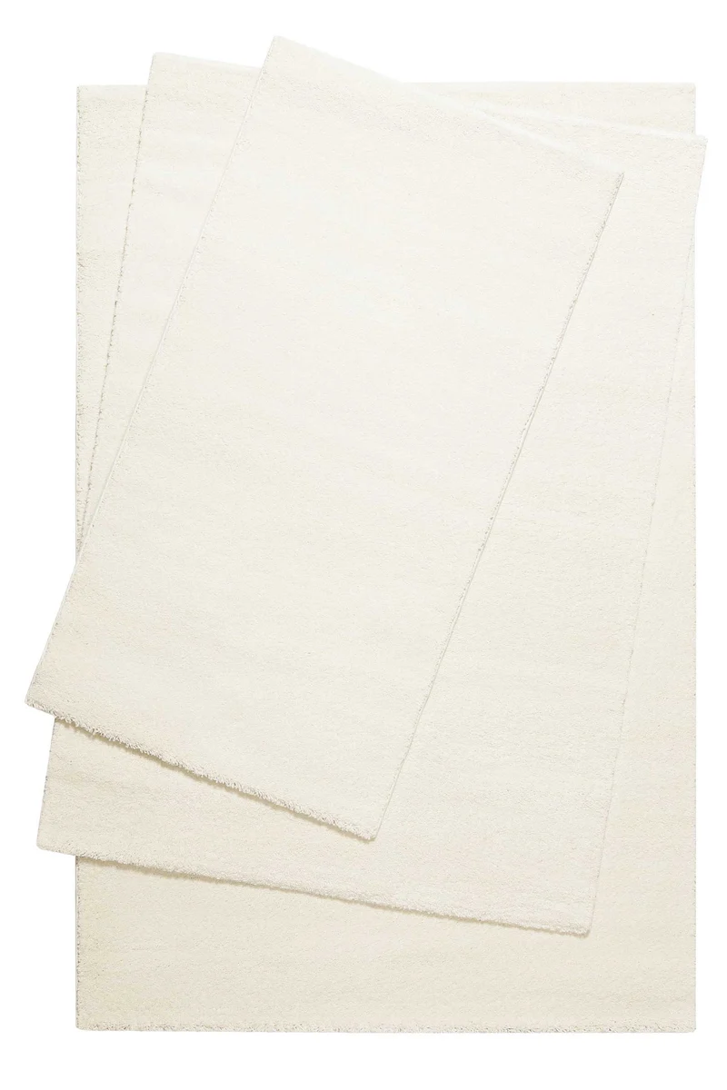 Teppich Creme Weiß Kurzflor "Lido" Homie Living