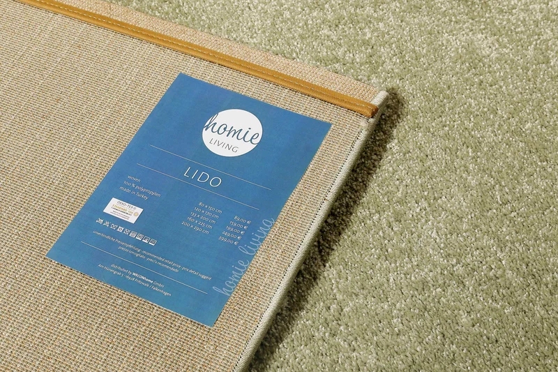 Teppich Mintgrün Kurzflor "Lido" Homie Living