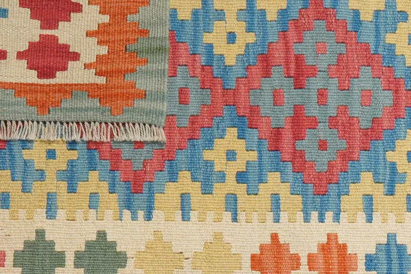 Kelim Gashgai · Handgewebt – Blau, 128x85 cm