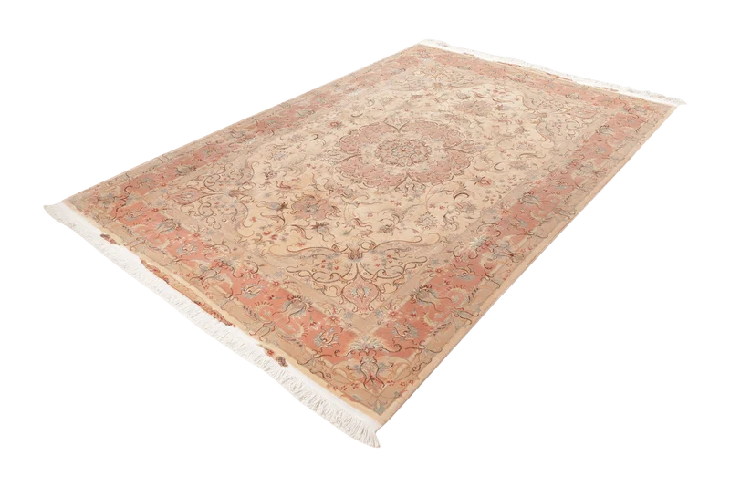 Tabriz 50 Raj · Handgeknüpft – Beige, 243x169 cm