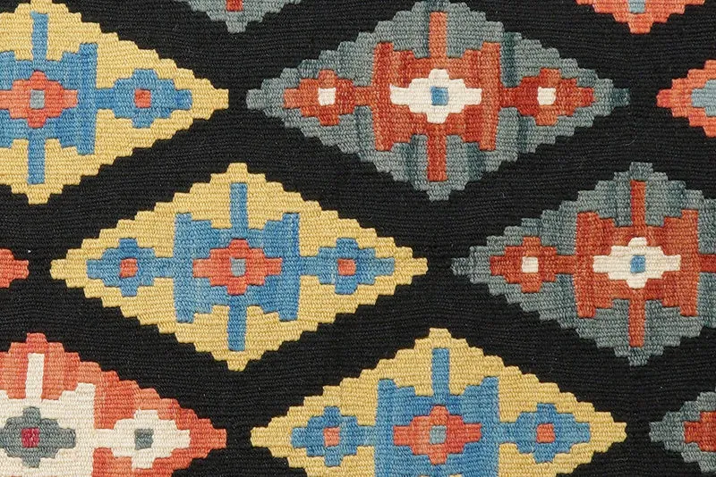 Kelim Gashgai · Handgewebt – Schwarz, 148x106 cm
