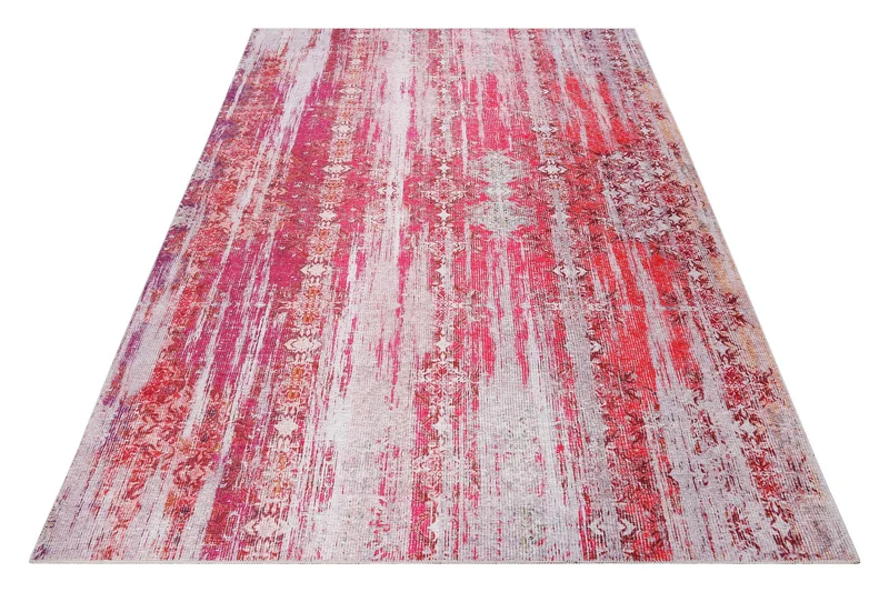 Vintage Teppich Rot Lila Orange Pink "Sunset in Faro" WECONhome