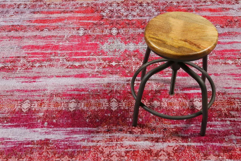 Vintage Teppich Rot Lila Orange Pink "Sunset in Faro" WECONhome