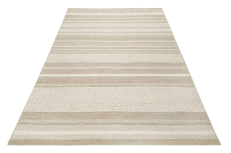 Esprit Kelim Teppich Beige Sand aus Wolle "Hudson"