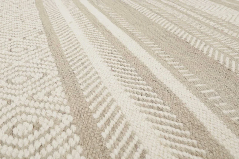 Esprit Kelim Teppich Beige Sand aus Wolle "Hudson"