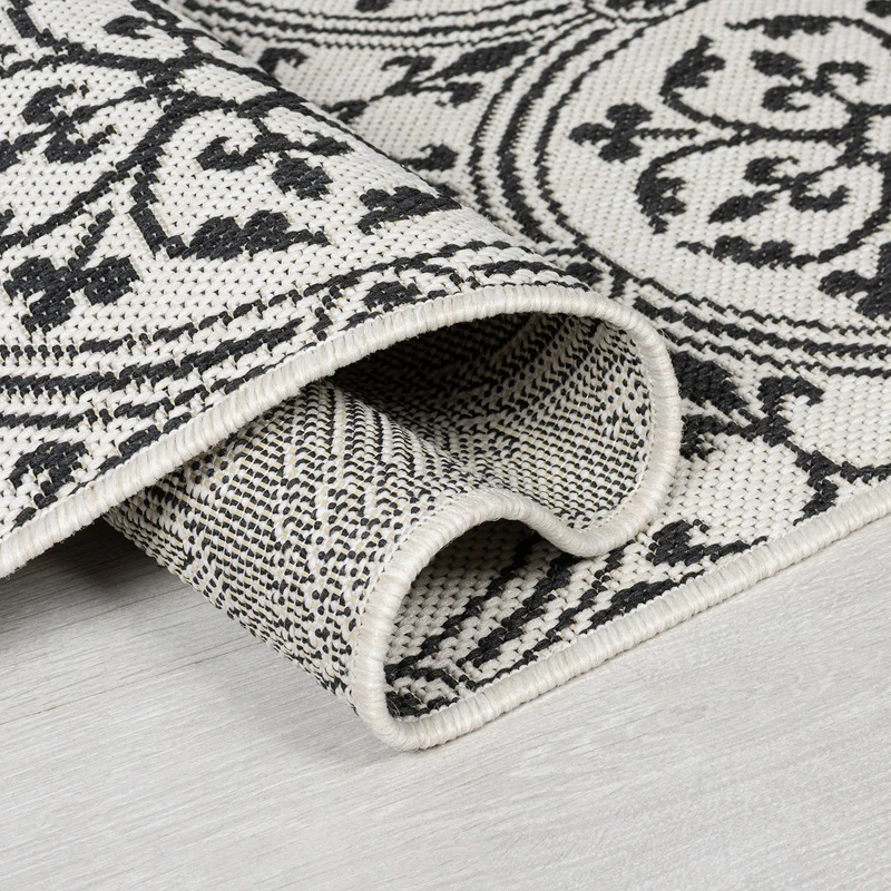 Outdoor Teppich - Varano Casablanca Schwarz Weiss