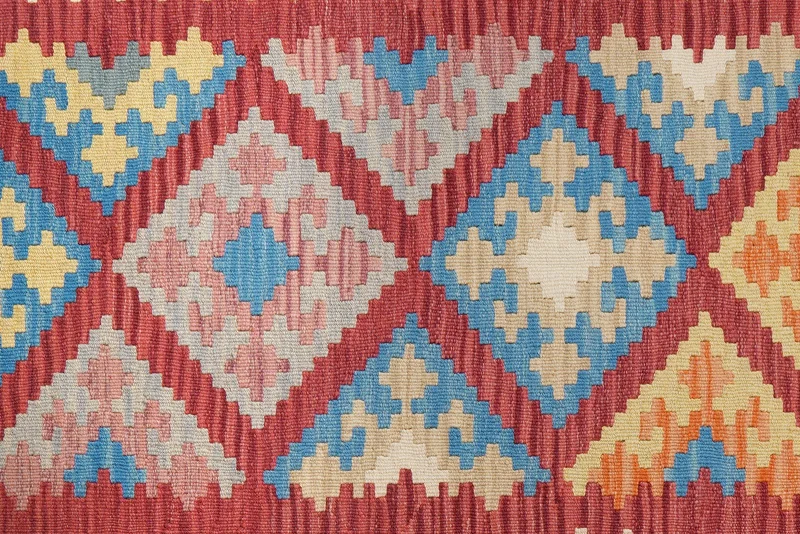 Kelim Gashgai · Handgewebt – Rot, 177x127 cm