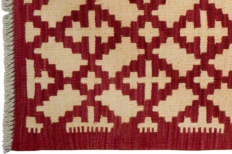 Kelim Gashgai · Handgewebt – Beige, 122x82 cm