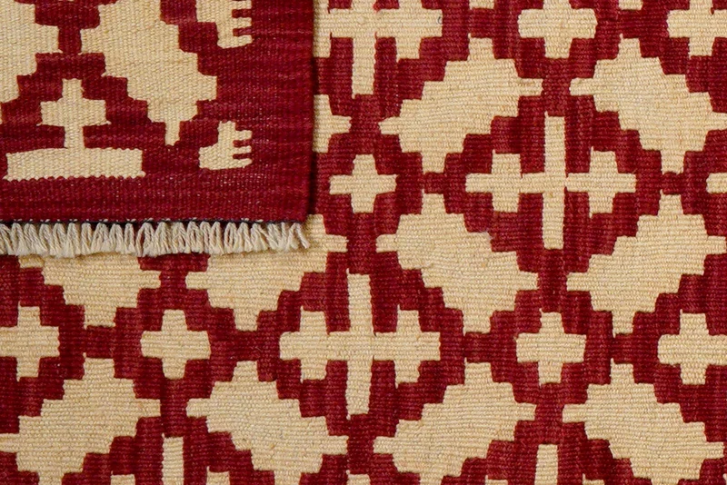 Kelim Gashgai · Handgewebt – Beige, 122x82 cm
