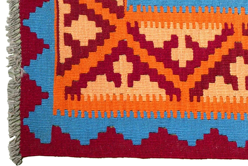 Kelim Gashgai · Handgewebt – Blau, 178x119 cm