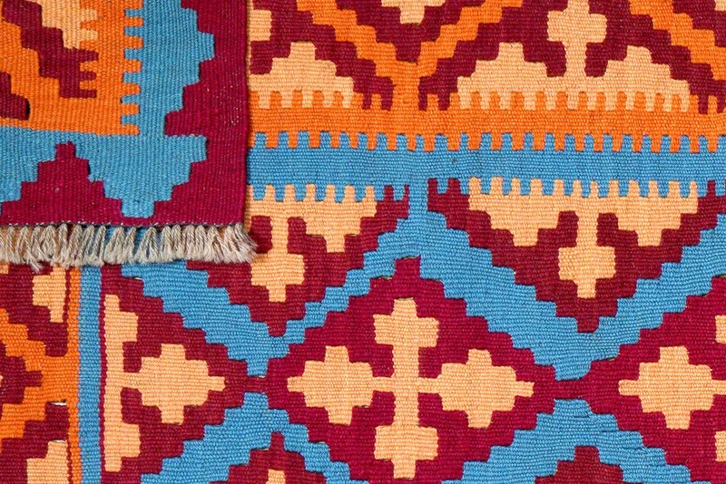 Kelim Gashgai · Handgewebt – Blau, 178x119 cm