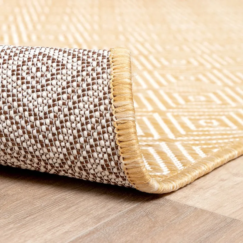 In- & Outdoor Teppich - Summer Tile Gelb