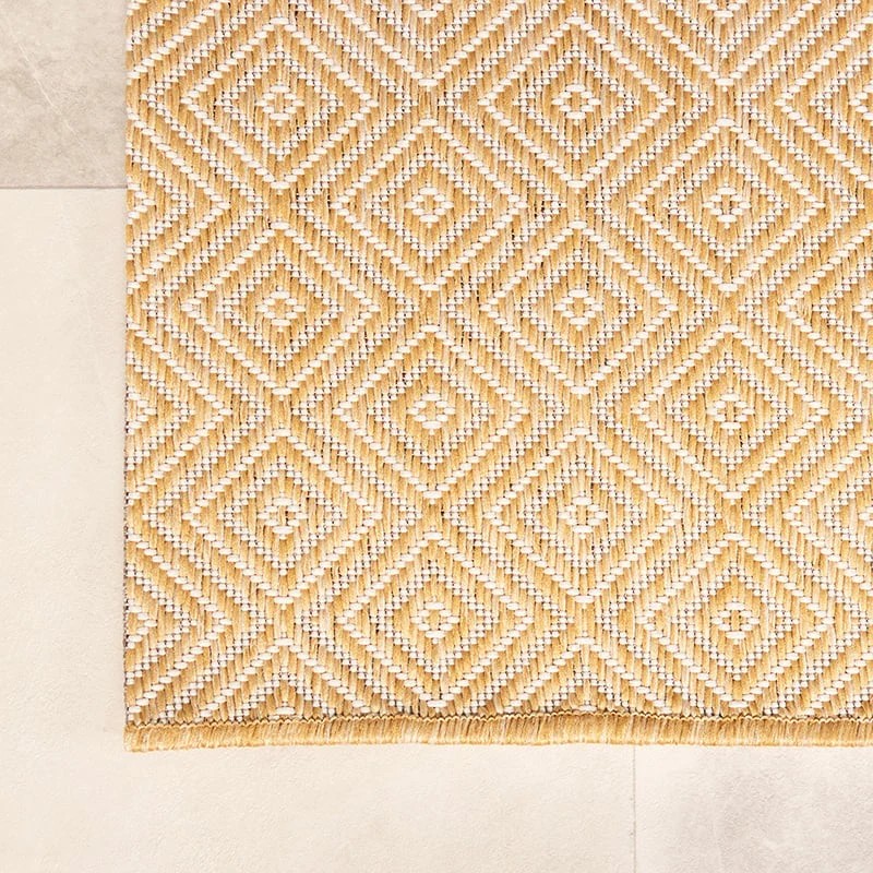 In- & Outdoor Teppich - Summer Tile Gelb