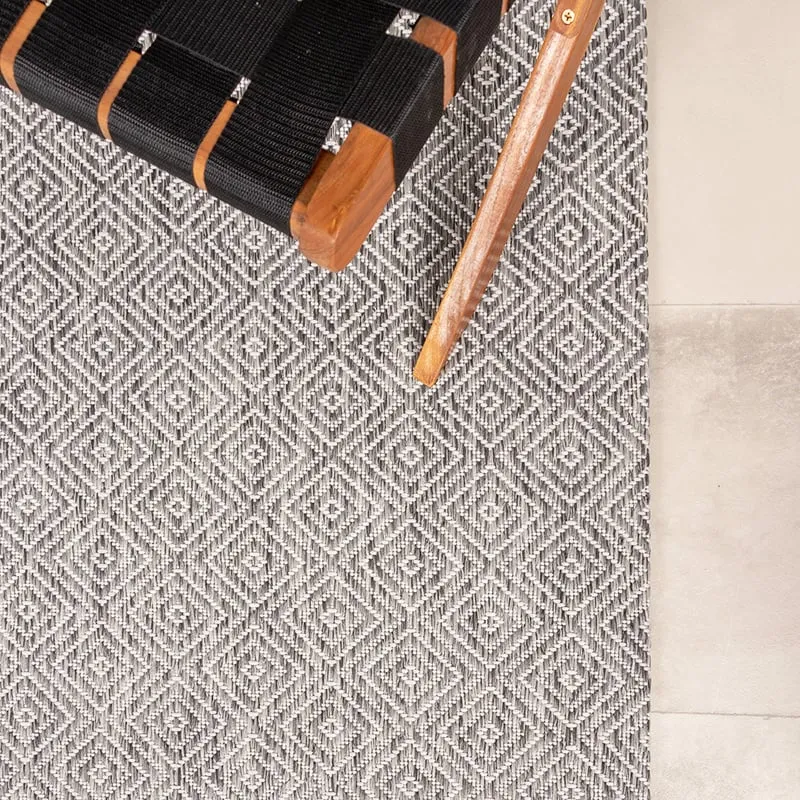 In- & Outdoor Teppich - Summer Tile Hellgrau