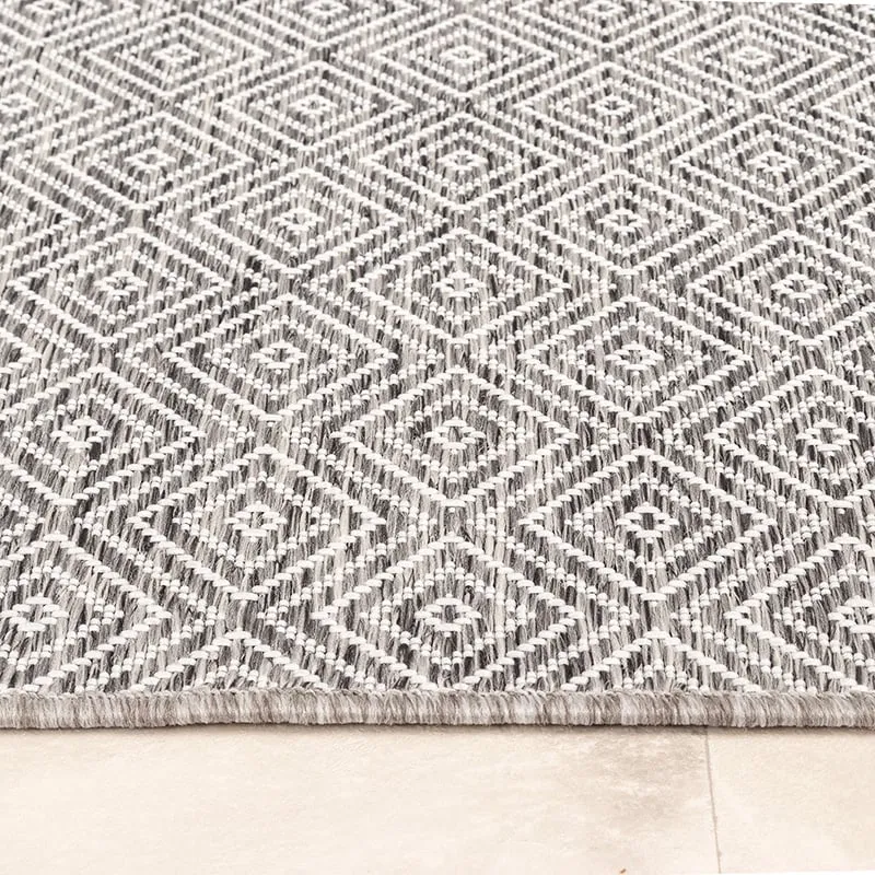 In- & Outdoor Teppich - Summer Tile Hellgrau