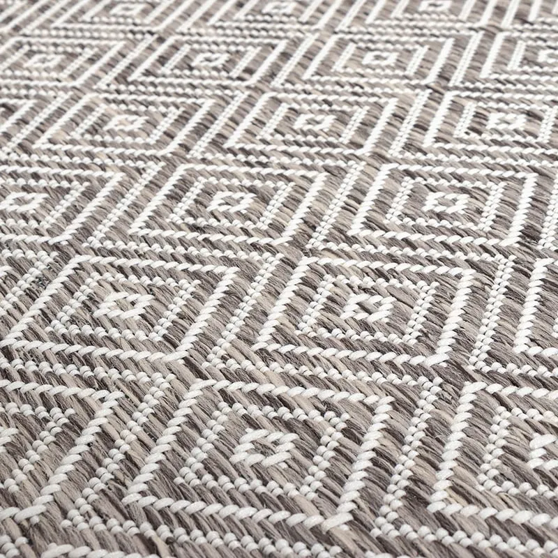 In- & Outdoor Teppich - Summer Tile Hellgrau