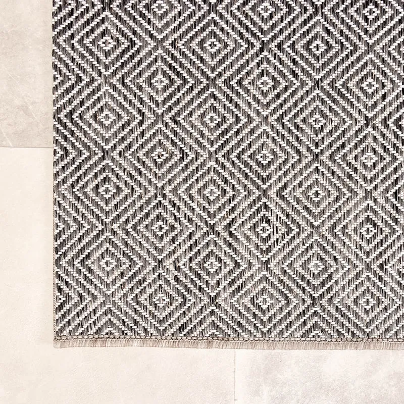 In- & Outdoor Teppich - Summer Tile Grau