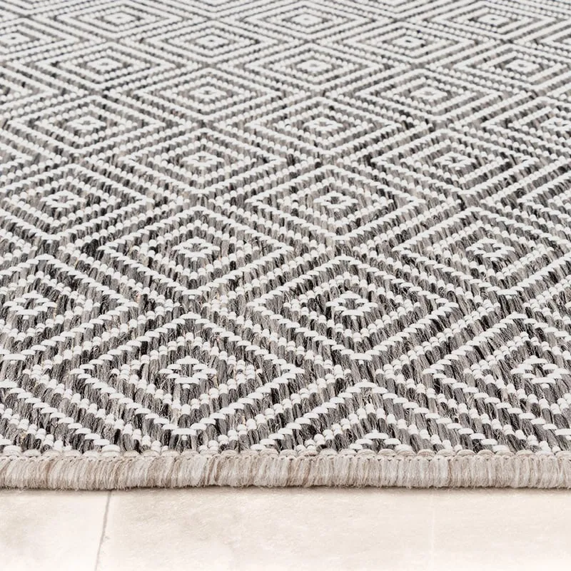 In- & Outdoor Teppich - Summer Tile Grau
