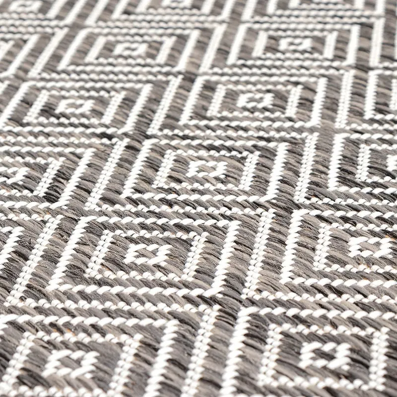 In- & Outdoor Teppich - Summer Tile Grau