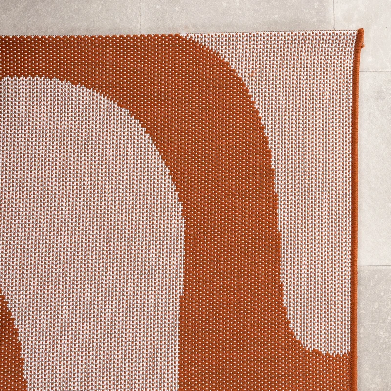 In- & Outdoor Teppich - Summer Swirl Terracotta