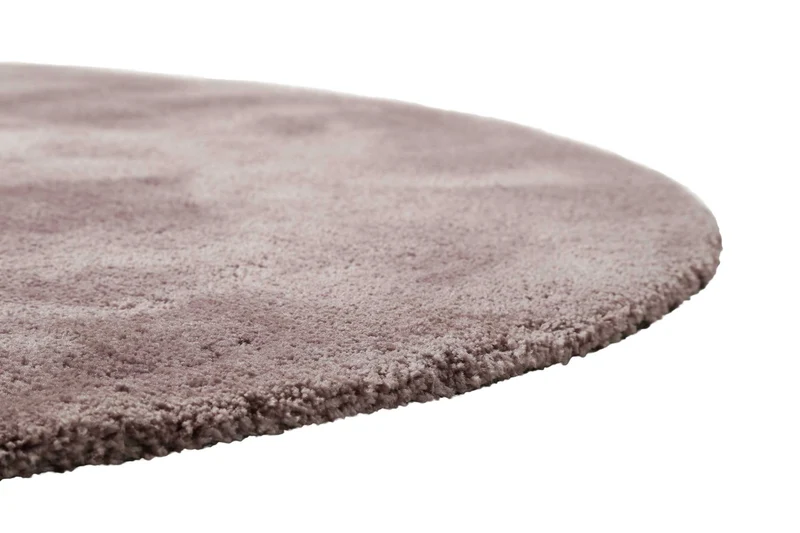 Teppich Rund Altrosa Flieder Hochflor "Pisa" Homie Living