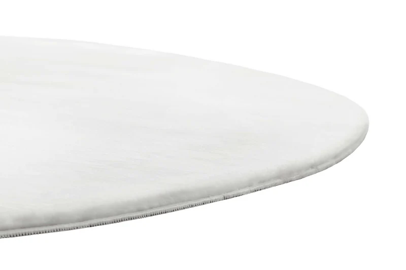 Kunstfell Teppich Rund Creme Weiß soft & weich "Villa Rosso" Homie Living