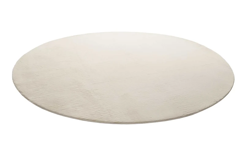 Kunstfell Teppich Rund Creme Beige soft & weich "Villa Rosso" Homie Living