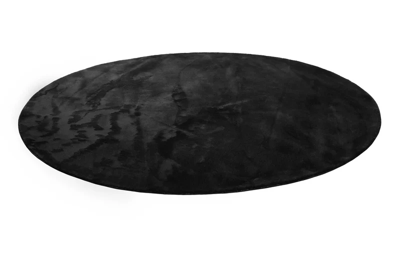 Teppich Rund Schwarz soft & weich "Lago" Homie Living