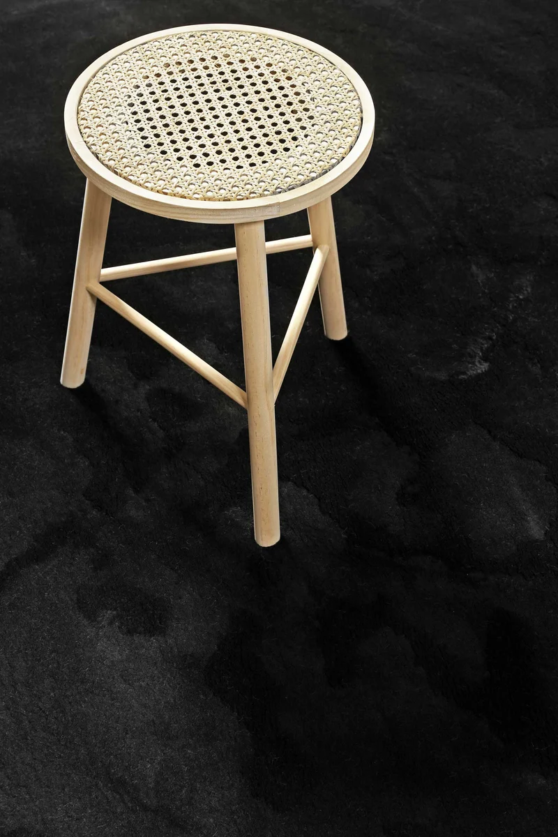 Teppich Rund Schwarz soft & weich "Lago" Homie Living